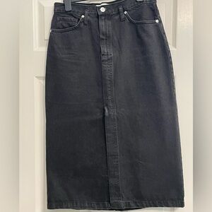 Mango Charcoal Denim Skirt